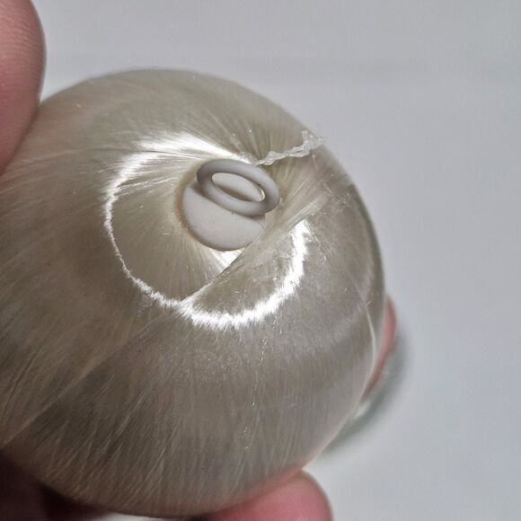 Lot of 19 Satin Ornaments White Christmas Ball Craft Plastic Hanger - Picture 5 of 7